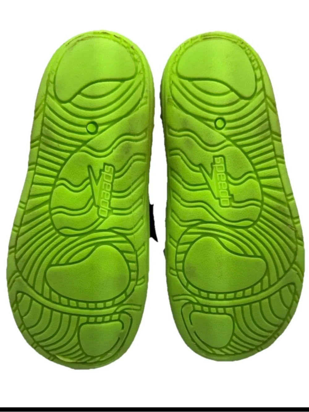 Speedo Hybrid Water Shoes Toddler Size M 7/8 Blue/Lime Green  Strap Closure